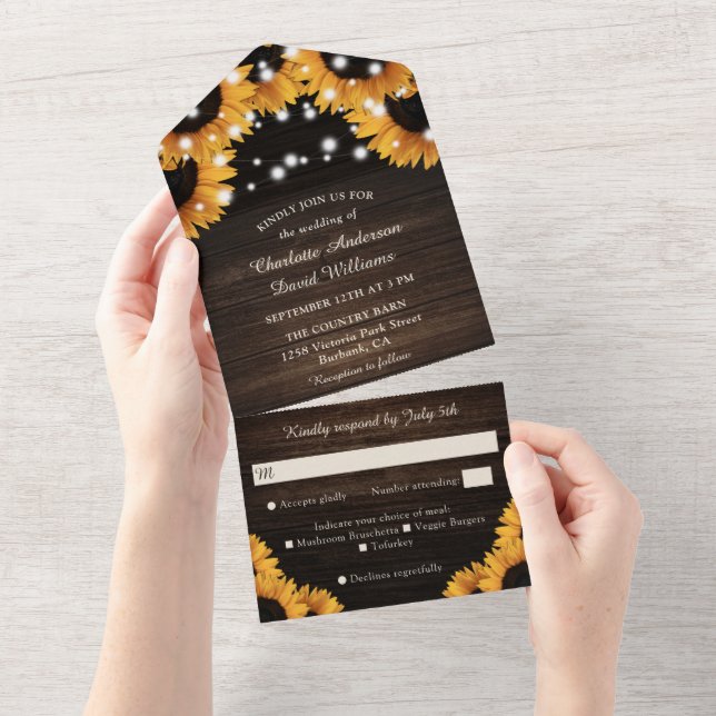 Luzes de Corda de Renda de Madeira Rústica Girasso (Aba destacável)