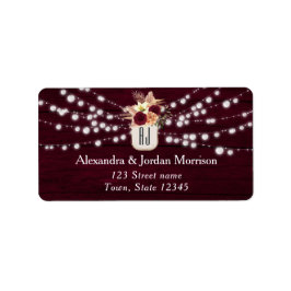 Luzes de Corda Etiqueta Burgundy