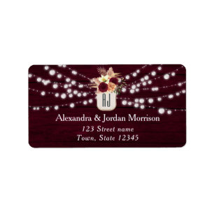 Luzes de Corda Etiqueta Burgundy