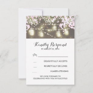 luzes de corda potes de pedreiro burlap cartões de