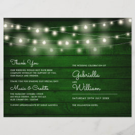 Luzes de Corda Programa de Casamento em Madeira Rú