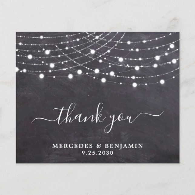 Luzes de Cordas Russas de Chalkboard do Orçamento  (Frente)