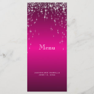 Luzes de estrelas no rosa-quente - Menu