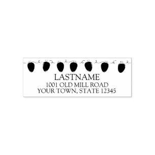 Luzes de Feriado Carimbo de Autocolagem