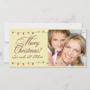 Luzes de férias modelo Cartões de foto de Natal