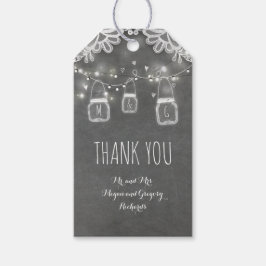 Luzes de Mason Jar Rustic e Etiquetas de Quadro La