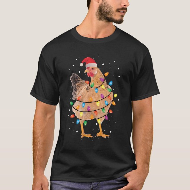 Luzes de Natal Camisas de Frango Papais noeis Engr (Frente)