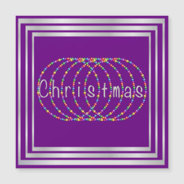 Luzes de Natal Design em roxo com prata