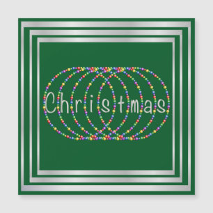 Luzes de Natal Design em verde com prata