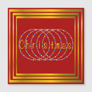 Luzes de Natal Design em Vermelho com Dourado
