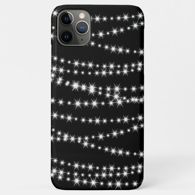 Luzes de Natal na capas de iphone preta (Verso)