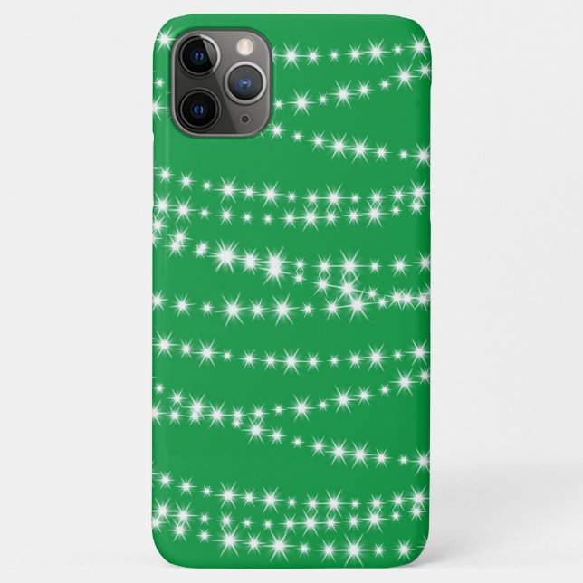 Luzes de Natal na capas de iphone verde (Verso)