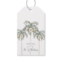 Luzes de Natal nas Palmeiras - Etiquetas de presen