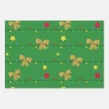 Luzes de Natal verdes e festivas e Arcos Dourados