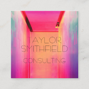 luzes de neon cartão de visita