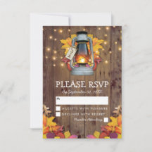 Luzes de Outono Rústicas de Casamento Resposta RSV