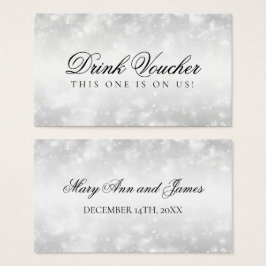 Luzes De Shimmer De Prata De Voucher De Casamento