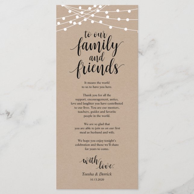 Luzes de string, Cartões de agradecimentos de defi (Frente)