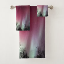 Luzes do norte - Conjunto de toalhas da Banhroom