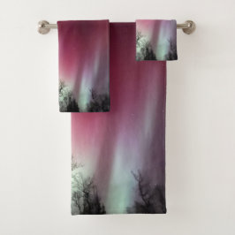 Luzes do norte - Conjunto de toalhas da Banhroom