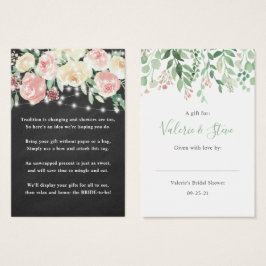 Luzes do quadro sem etiqueta de presente do Chá de