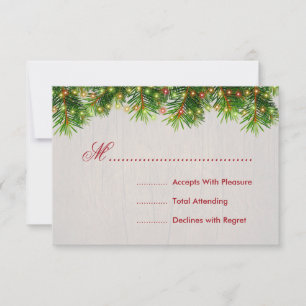 Luzes e Faixa de Árvore RSVP de Casamento de Nata