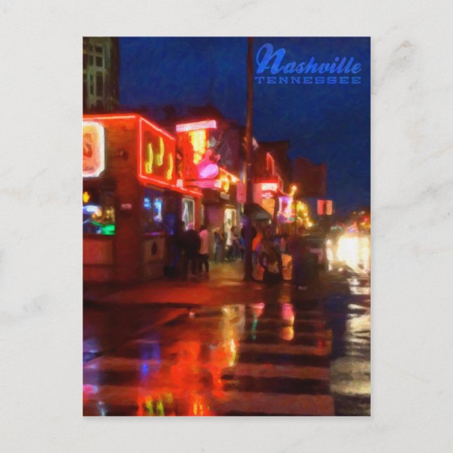 Luzes em Broadways Nashville Tennessee - cartão (Frente)