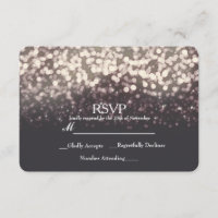 Luzes espumantes Cinzas românticas RSVP de Casamen