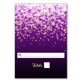 Luzes espumantes no cartão de casamento do céu
