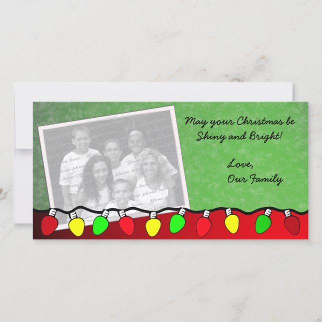 Luzes felizes/ Cartão de Saudação Fotográfica (Frente)