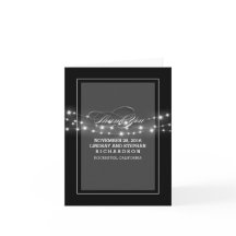 Luzes modernas de cordão cartões de agradecimento 