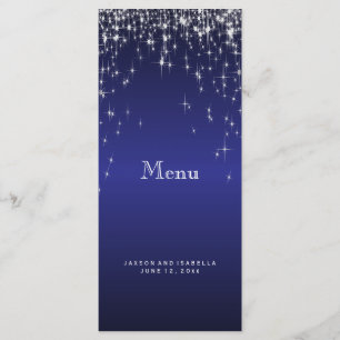 Luzes nas estrelas em azul escuro - Menu