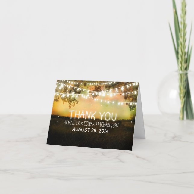 luzes noturnas apressadas obrigado cartões (Frente)