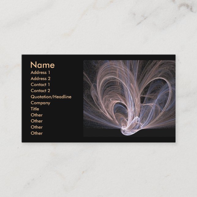 Luzes Ondas Cartão de visita (Frente)