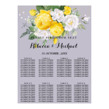 Luzes russas Amarelo Poster floral
