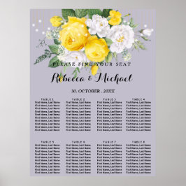 Luzes russas Amarelo Poster floral