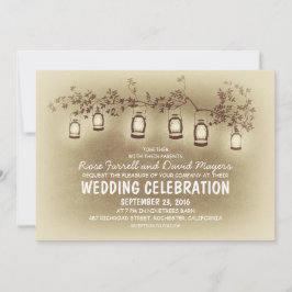 Luzes Rústicas do Jardim - Convite para Casamento 