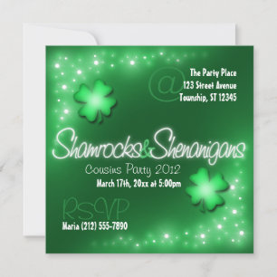 Luzes Sortudas - Convites para Shamrocks e Shenani
