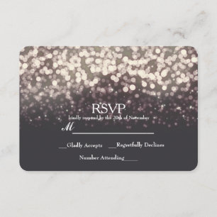 Luzes Sparkling RSVP Wedding moderno cinzento