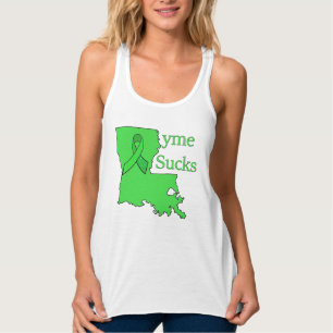 "Lyme Sucks" em Louisiana Womens Tank Top