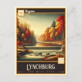 Lynchburg, Virgínia | Cartão postal Vintage