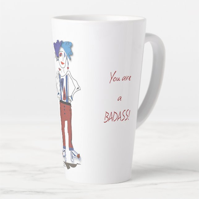 'Lyndsey' - Você é um Badass! Caneca para café lat (Ângulo direito)