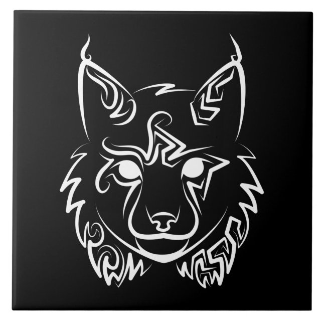 Lynx Tribal Preto e Branco (Frente)