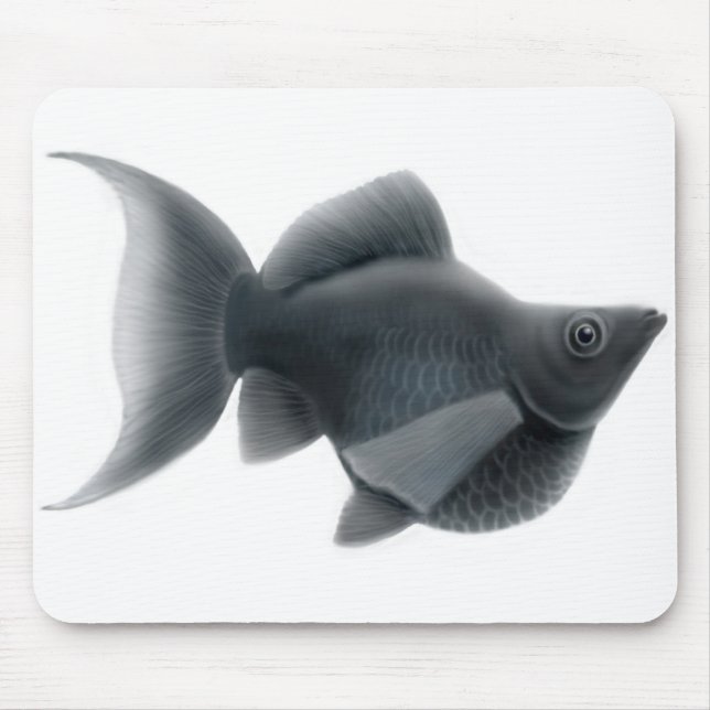 Lyretail preto Molly Mousepad (Frente)