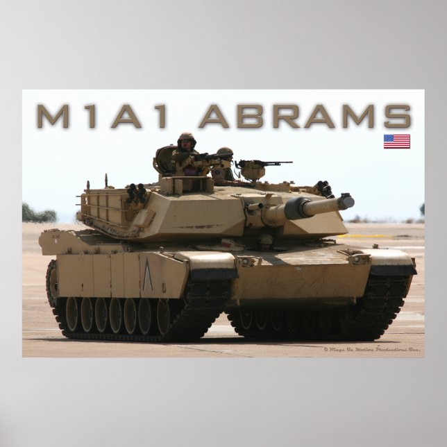 M1A1 Tanque de Abrams Poster (Frente)