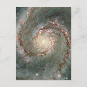 M51 Whirlpool Galaxy Cartão postal Presente na ciê