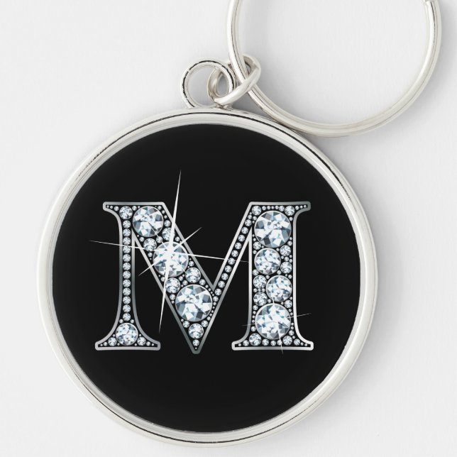 "M" Diamond Bling Chaveiro (Frente)