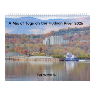 M Mistura de Rebocadores no Rio Hudson Calendário