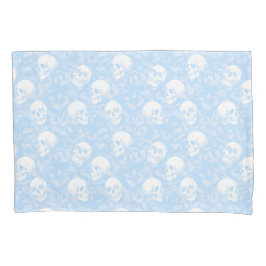 M Punk azul pastel caveiras góticas folhagem Hallo