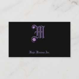 M Purple Rhinestone Cartão de visita